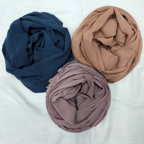 Plain chiffon scarves 09