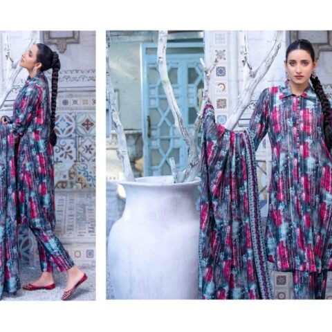 Shalwar Kameez | Ehala D-8252 | Digital Printed Fabric - JB