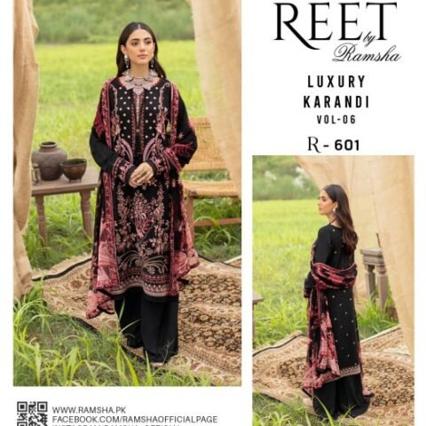 Embroidered Suit | Reet by Ramsha |  3 Piece Suit for Women